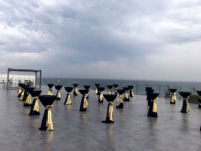 Siyah Örtülü Kokteyl Masası Kiralama