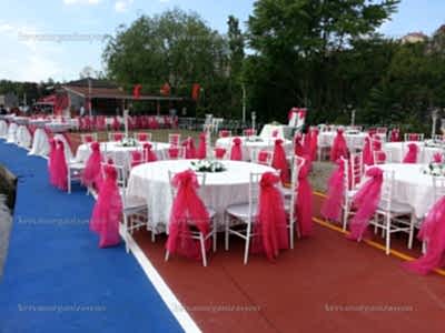 Sandalye Tül Süsleme