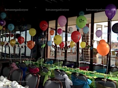 Uçan Balonlarla Doğum Günü Süsleme